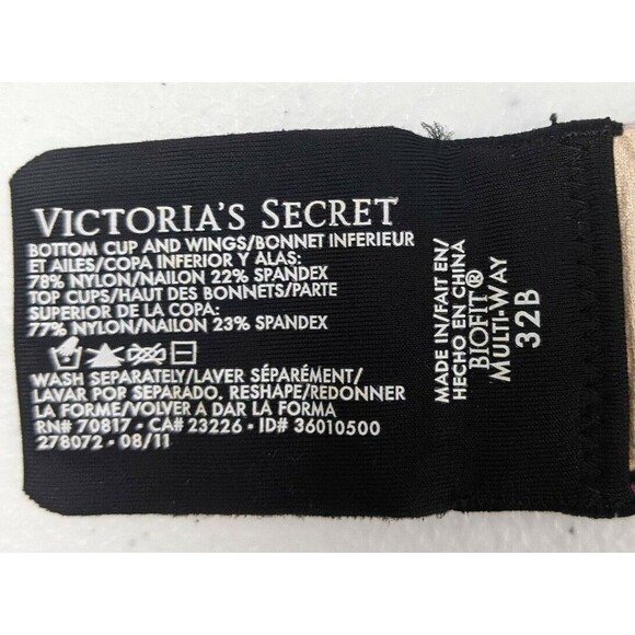 Victoria's Secret Bra 32B Multicolor Floral BIOFIT Multiway - Picture 7 of 7
